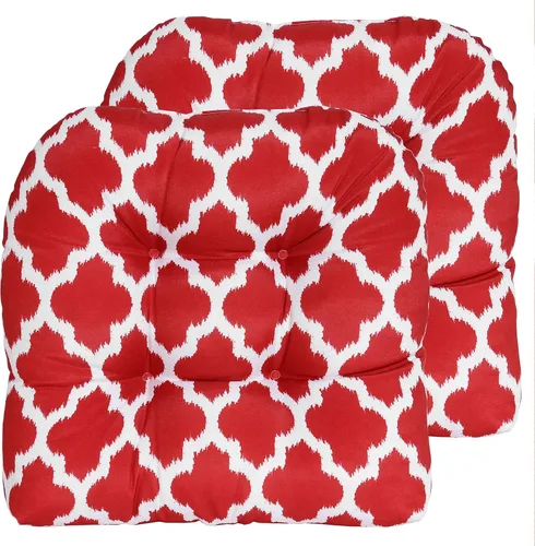 Miniatura 29 de Sweet Home Collection - Cojines para silla de patio al aire libre, cojines prémium con relleno grueso y cómodo de fibra, con tul, 19 x 19 pulgadas