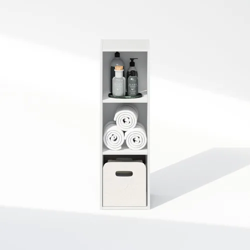 Miniatura 6 de Furinno Reed - Organizadores de armario de 3 niveles y almacenamiento, organizador de armario, estante abierto, para armario, dormitorio, sala