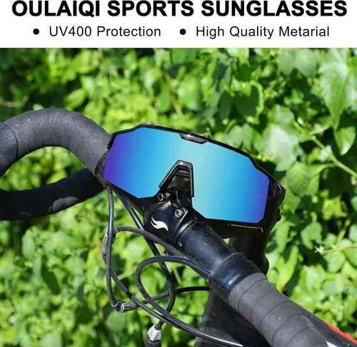 Miniatura 5 de OULAIQI Gafas de sol de ciclismo para hombres y mujeres, lentes de sol de béisbol juveniles, diseño ligero, protección UV400, gafas deportivas