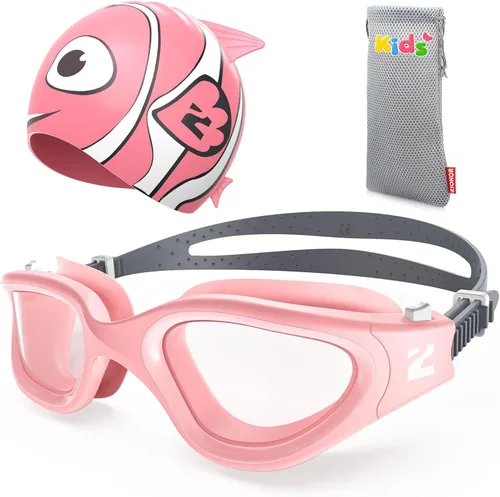 Miniatura 15 de ZIONOR Gafas de natación para niños con gorro de natación, G1 MINI SE antivaho con gorro de natación para niños A2