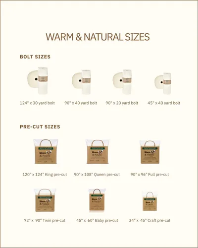 Miniatura 6 de The Warm Company - Guata de Algodón Cálido y Natural para Edredón – Tamaño Artesanal 34" x 45" – Guata Premium para Edredón y Manualidades
