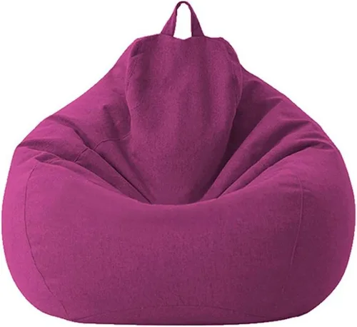 Puf - Funda grande para sofá perezoso, funda para sofá, sin relleno, puf, cama, futón, tatami, puff relax, muebles de salón (color morado, Púrpura