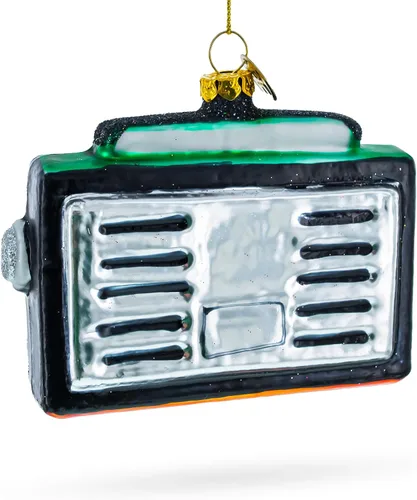 Miniatura 3 de Vintage Cassette Player Boombox Glass Christmas Ornament