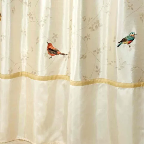Miniatura 3 de Avanti Linens - Cortina de tela para la ducha, decoración de baño inspirada en la naturaleza (Colección Aves Doradas, 72")