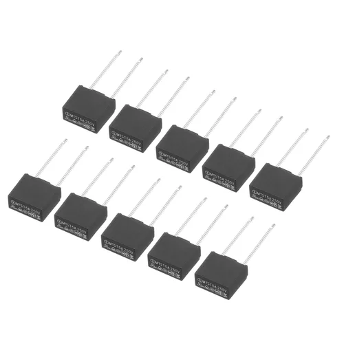 Miniatura 11 de uxcell 50pcs DIP Montado Miniatura Square Slow Blow Micro Fusible para piezas electrónicas PCB LCD Reparación, 1.6A 250V, Negro