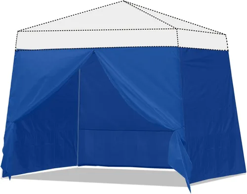 ABCCANOPY Pared lateral de pierna inclinada de 10 x 10 pies / 8 x 8 pies superior, azul (solo 4 paredes, no incluye marco ni parte superior)