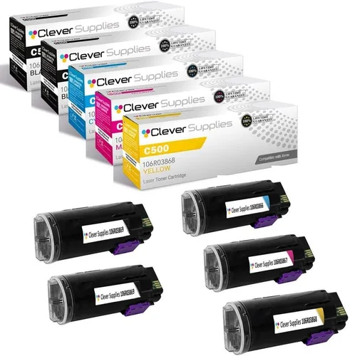 Miniatura 263 de CS compatible Xerox Phaser 6510/WorkCentre 6515 (106r03480) 2 cartuchos de tóner negro para Phaser 6510, WorkCentre 6515 2 negro
