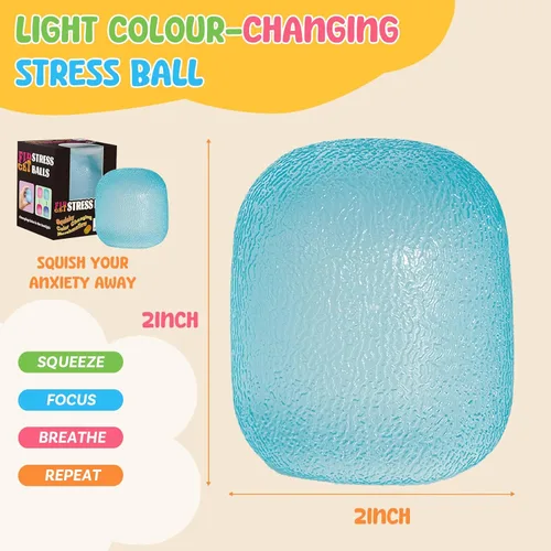 Miniatura 3 de Juguetes para ansiedad, pelotas antiestrés para niños y adultos, cambian de color en el sol, juguetes para ansiedad de azúcar de malta, bola de gel