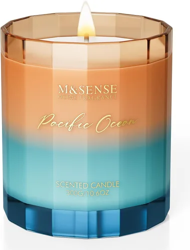 Miniatura 10 de M&SENSE Velas perfumadas de rosa para el hogar - 10.6 oz 60 horas de combustión, cera de soja natural con aroma floral para novia, vela de Rosa