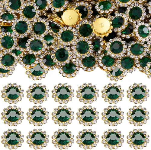 Miniatura 8 de 160 diamantes de imitación para coser de 0.472 pulgadas, base de metal, diamantes de imitación para coser en ropa, zapatos, aretes, cinturón