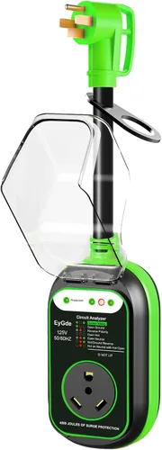 Miniatura 8 de EyGde Adaptador de 15 amperios a 30 Amp 110 RV con protector de sobretensión, adaptador patentado 4500J 5-15P macho a TT-30R RV enchufe RV