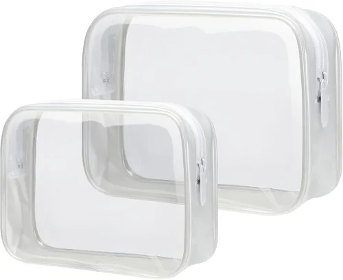 Miniatura 14 de PACKISM Neceser aprobado por la TSA, paquete de 2 – 1 mediano de cuarto de galón de mano de la TSA y 1 grande para equipaje facturado, bolsa de 4