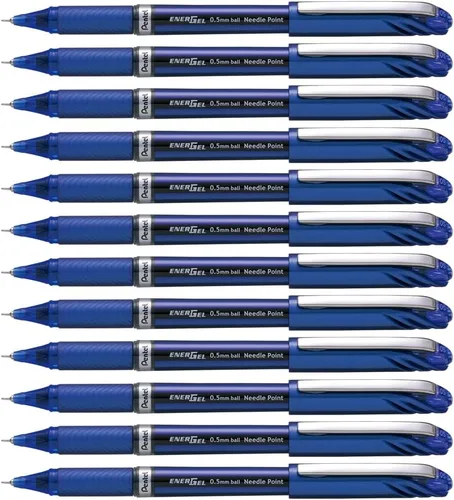 Miniatura 2 de Pentel EnerGel NV pluma de gel de tinta, (0.5mm), punta de aguja, tinta negra, paquete de 2 (BLN25BPA)