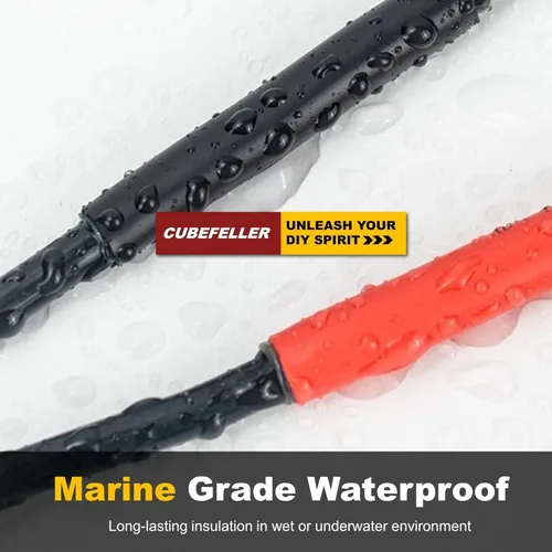 Miniatura 8 de CUBEFELLER® Relación 3:1 Tubo Termorretráctil de 3/32 Pulgadas (2.4mm) Azul - 20 pies (6.1M de Longitud Total), Grado Marino Impermeable Forrado