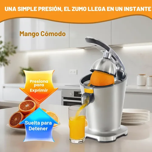 Miniatura 2 de NEWBULIG Exprimidor eléctrico de cítricos, exprimidor automático de naranja con mango de agarre suave, máquinas extractoras de jugo de naranja