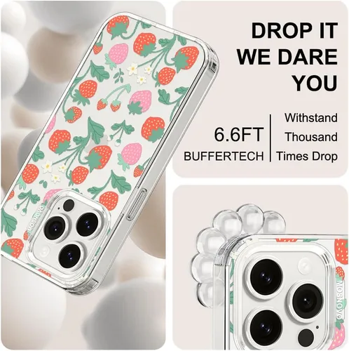 Miniatura 5 de MOSNOVO Funda para iPhone 15 Pro, [Buffertech protección contra caídas de grado militar de 6.6 pies] [Tecnología antidespegado] Diseño de funda