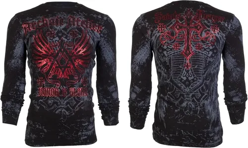 Miniatura 2 de Archaic by Affliction - Camisa térmica de manga larga para hombre, Negro, XXL