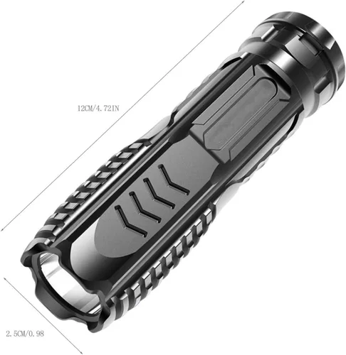 Miniatura 3 de 2 unids LED recargable USB de largo alcance mini portátil hogar resistente linterna iluminación LED linternas de alto brillo ajustable luz de flash