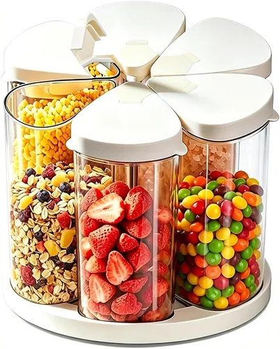 Miniatura 12 de Ankou Recipiente hermético de almacenamiento de alimentos con tapa y cuchara de 4.4 fl oz, 4 L/4.2 cuartos de galón sin BPA, contenedor de arroz