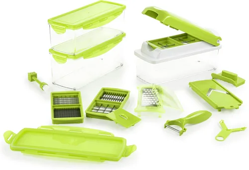 Genius Nicer Dicer Plus | 18 piezas | Kiwi | Cortador multiusos | Cortador de frutas y verduras