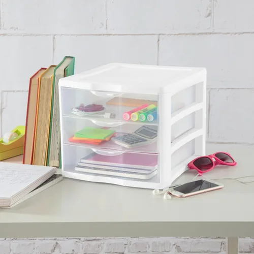 Miniatura 2 de Sterilite ClearView - Sistema organizador de almacenamiento compacto de 3 cajones (8 unidades)