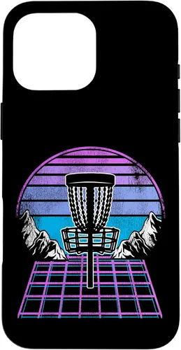 Miniatura 18 de Disco Golf Basket 90s Synthwave Sunset Retrowave Frisbee Golf Case para iPhone 15
