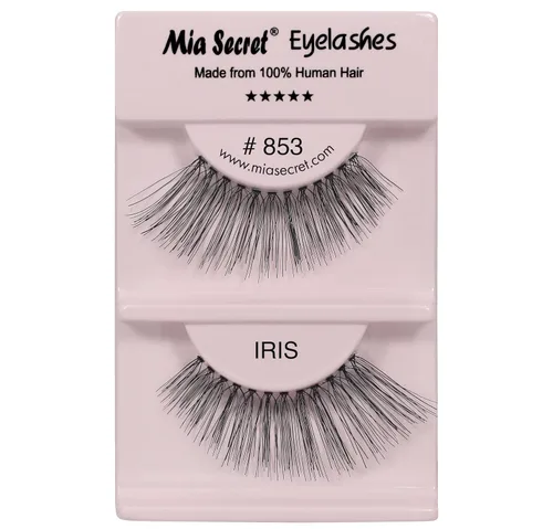 Miniatura 39 de Mia Secret Demi Wispies - Pestañas postizas de estilo natural, pestañas de tira fina, banda transparente invisible, pestañas de cabello humano