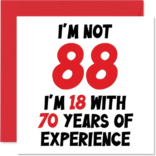 Miniatura 9 de Tarjeta de cumpleaños número 100 para mujeres y hombres, no 100, soy 18 con 82 años de experiencia, divertida tarjeta de felicitación de feliz
