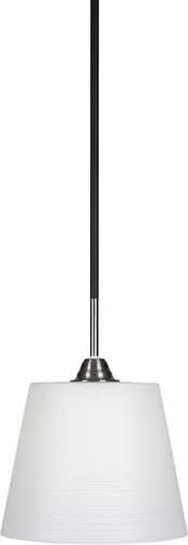 Miniatura 5 de Toltec Lighting Paramount - Mini colgante de 1 luz en acabado negro mate con cristal de arte perla de 7 pulgadas y estilo negro