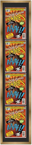 Miniatura 65 de Marco de cómic negro con alfombrilla negra para cómics de la Edad Dorada