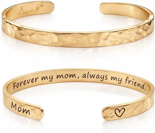 Miniatura 33 de Carviell Pulseras grabadas para mujer, inspiradoras, amistad, amor, mamá, hija, hermana, cristiana, graduación, conmemoración y regalos de boda, más