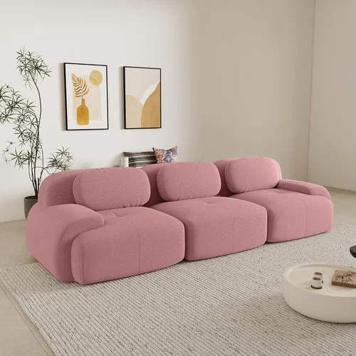 Miniatura 49 de Sofás seccional modular de 80" sin huesos modernos para sala de estar, juego de sofás comprimidos de 2 plazas con asiento profundo, sin necesidad