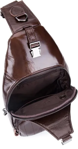 Miniatura 119 de LUKZIJAES Bolso bandolera de cuero genuino para hombre