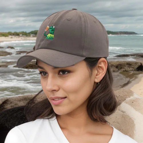 Miniatura 9 de Gorra de béisbol bordada Kermit The Frog ajustable, unisex, clásica, para papá