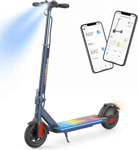 Miniatura 9 de Caroma Electric Scooter Adults, 350W/500W Motor, Top Speed 20/25 Mph & 30 Miles Range, 8.5" Solid Tires, Cruise Control E Scooter for Adults Negro