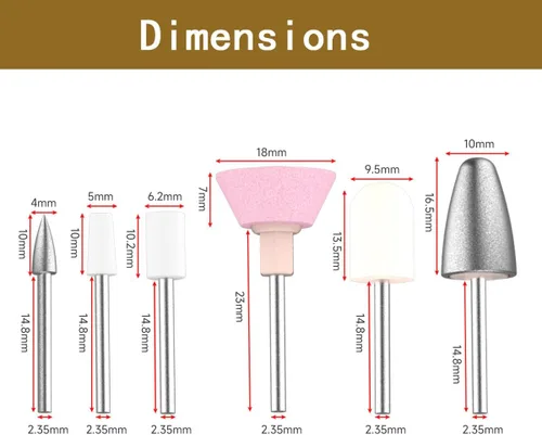 Miniatura 3 de 6 unidades de repuesto para limas de uñas compatibles con kit de uñas Finish Touch Flawless