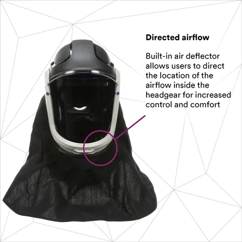 Miniatura 2 de 3M PAPR, Casco Respiratorio Versaflo M-407, Para Respiradores Purificadores de Aire Motorizados, Visera de Policarbonato Recubierto Premium