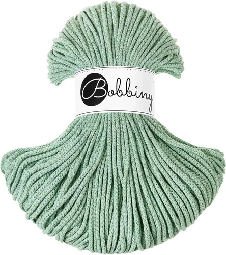 Bobbiny Cordón de macramé trenzado junior de 0.118 in (aguamarina), 108 yardas/330 pies