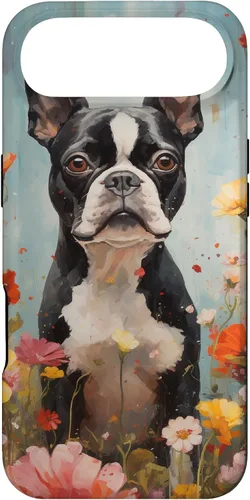 Miniatura 27 de Boston Terrier in Flower Garden Dog Art Lovers Design Case for iPhone 17