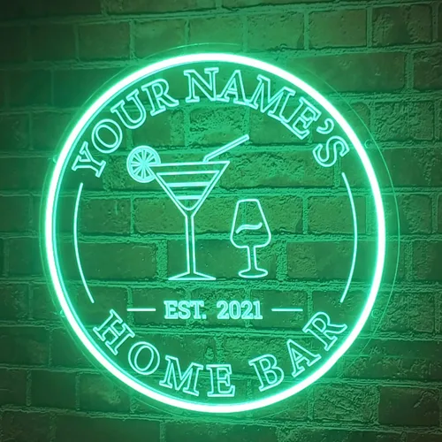 Miniatura 13 de Letrero de neón personalizado para bar de cócteles, regulable, con nombre personalizado, para cócteles de neón del año EST, letrero iluminado
