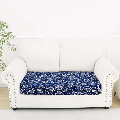 Miniatura 79 de Smiry Fundas de cojín de sofá estampadas, fundas elásticas suaves para sofá, fundas de sofá lavables antideslizantes, protector de muebles para Beige
