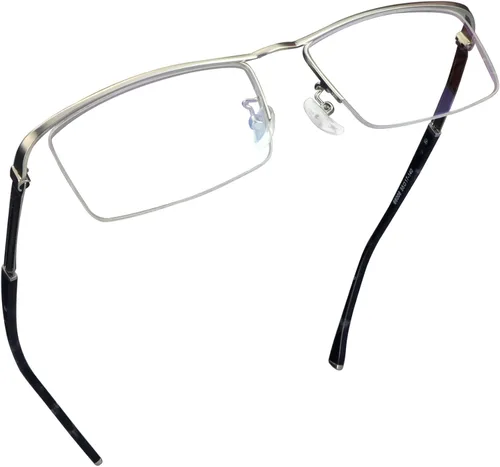 Miniatura 14 de LifeArt Lentes de lectura sin montura de aleación, lentes de bloqueo de luz azul, antifatiga ocular, anteojos para juegos de computadora, gafas