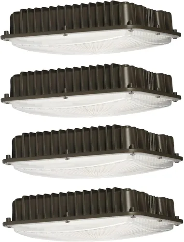 Miniatura 8 de Luz LED de toldo de 70 W para exteriores, 5000 K, luz diurna de 10.4 x 10.4 pulgadas, 9800 lúmenes (reemplazo HID de 350 W) IP65, luces de garaje al