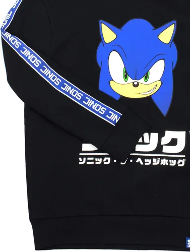 Miniatura 5 de Sonic The Hedgehog Sudadera con capucha para niños, suéter negro japonés gamer