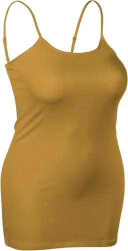 Miniatura 77 de Emmalise Camisola larga casual básica para mujer, con tirantes ajustables, top en capas
