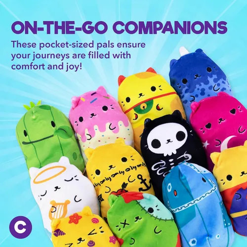Miniatura 5 de Cats vs Pickles Paquete de 2 bolsas misteriosas de peluche rellenos de frijoles ABC de ola azul, rellenos de calcetines, bolsas ciegas para niñas