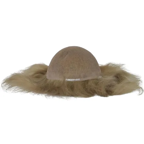 Miniatura 6 de Voloria Swiss Full Lace Toupee Europeo Real Cabello Humano Reemplazo para Hombres Hairpiece #18 Rubio Ceniza Marrón