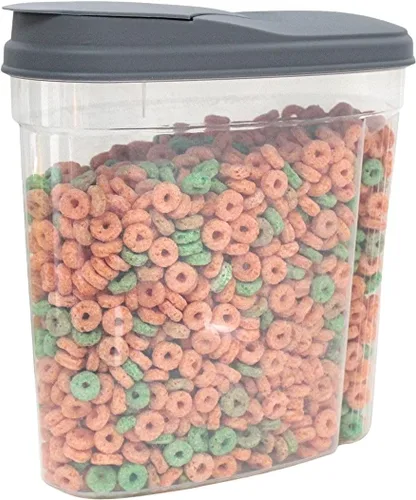 Miniatura 3 de Paquete de 2 recipientes herméticos medianos para almacenamiento de alimentos, 5 tazas (60.87 onzas), dispensadores sin BPA para aperitivos