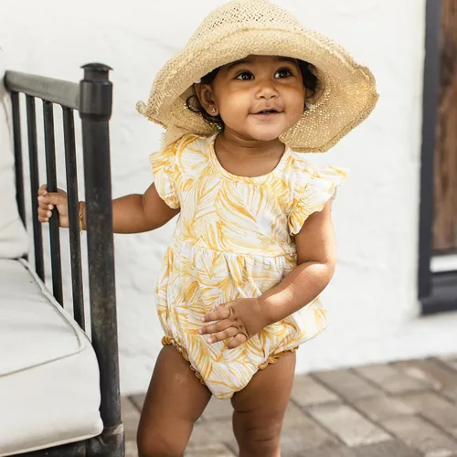 Miniatura 3 de Burt's Bees Baby Mameluco para bebé, 100% algodón orgánico, traje corto de una pieza para niñas recién nacidas a 24 meses