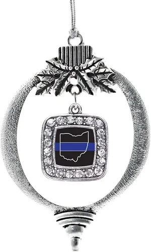Miniatura 29 de Inspired Silver - Nana púrpura - Adorno de Navidad plateado - Adorno cuadrado para árbol de Navidad con circonita cúbica - Decoración colgante